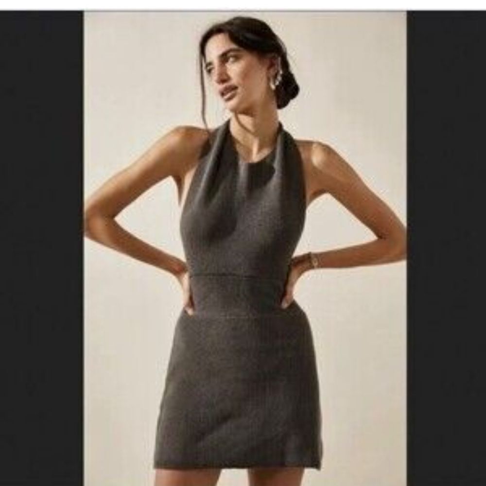 Free People Gray Mini Dress - Picture 2 of 8